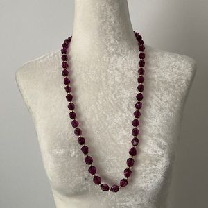 Vintage Purple/Gold Beaded Necklace